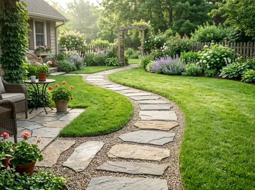 Fix Worn Grass With a Stepping-Stone Path