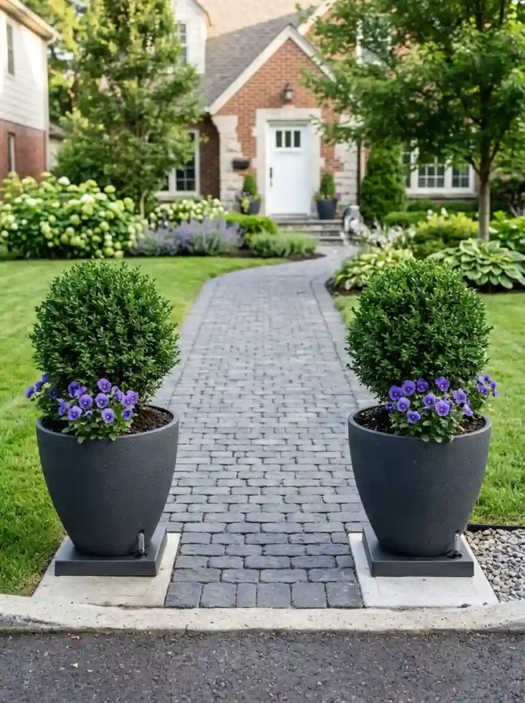 Frame the Entrance With Self-Watering Planters