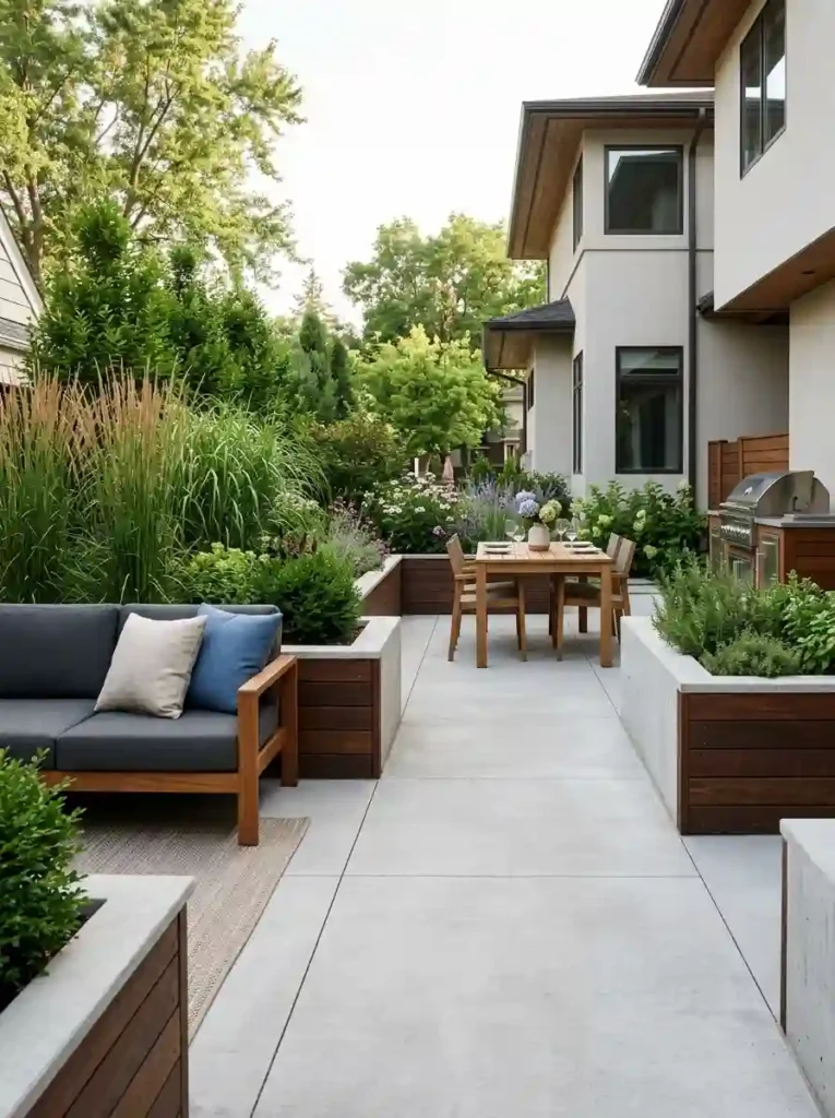 Frame the Patio With Raised Planters