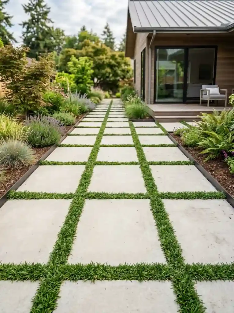 Grow Grass or Ground Cover Between Concrete Pads