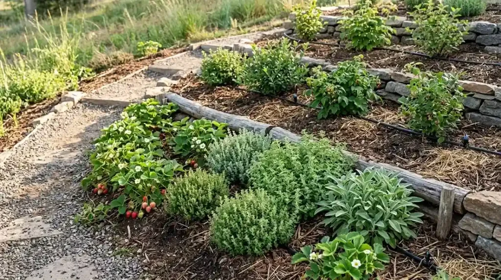 Grow Herbs and Berries on a Sunny Hill