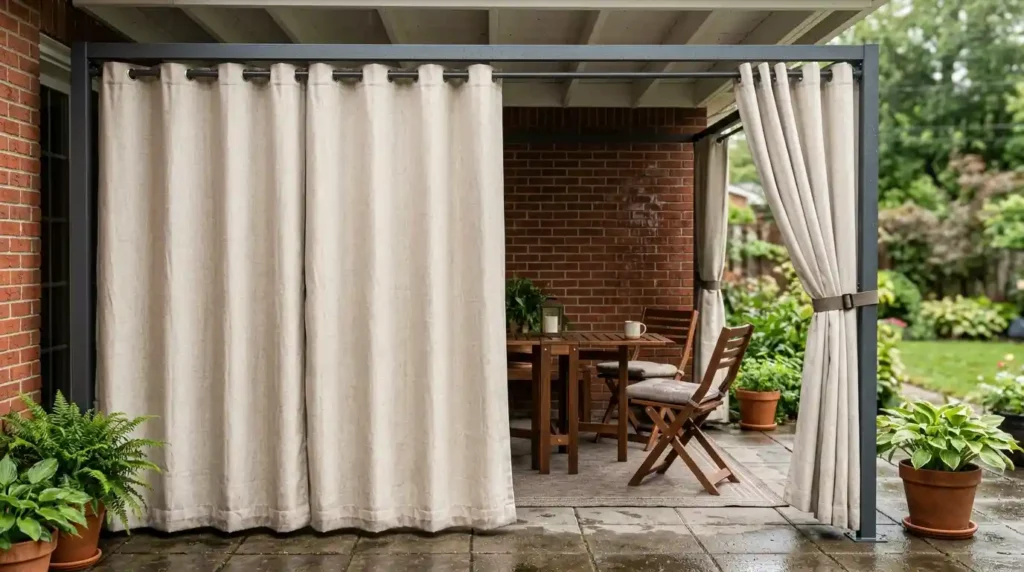 Hang Curtains From a Removable Frame
