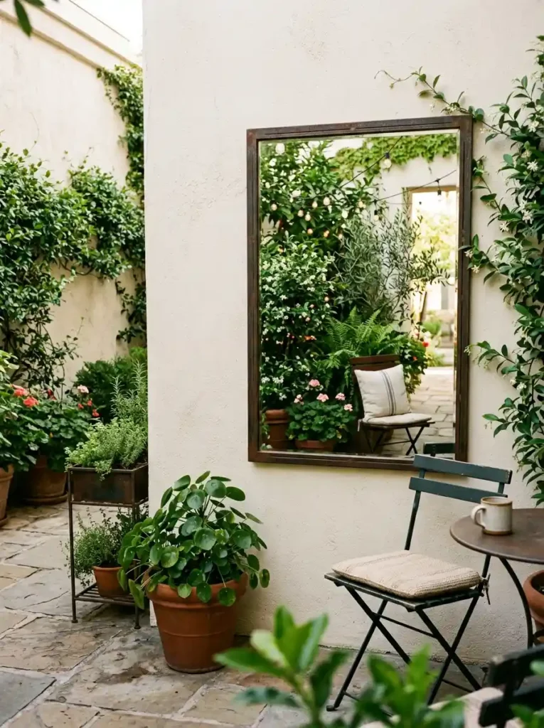 Hang an Outdoor Mirror to Reflect Light