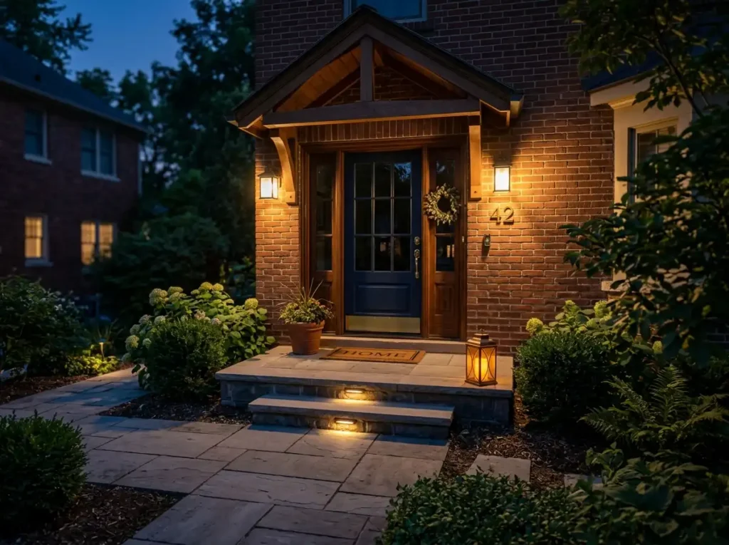 Improve the Entrance With Warm Outdoor Lighting