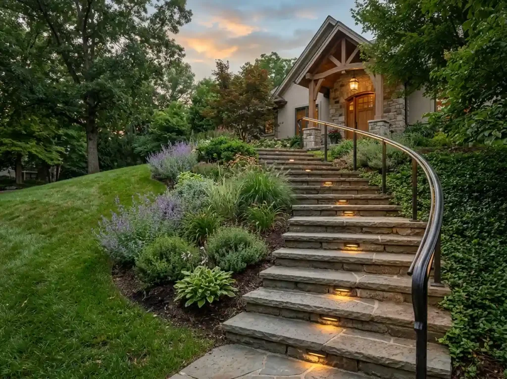 Install Curved Steps Instead of Climbing Straight Up