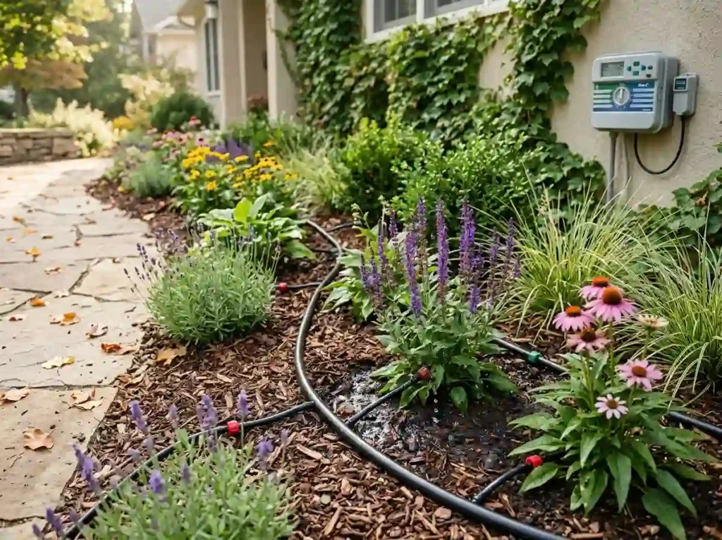 Install Drip Irrigation Around Planting Beds