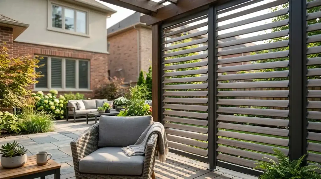 Install Louvered Privacy Panels