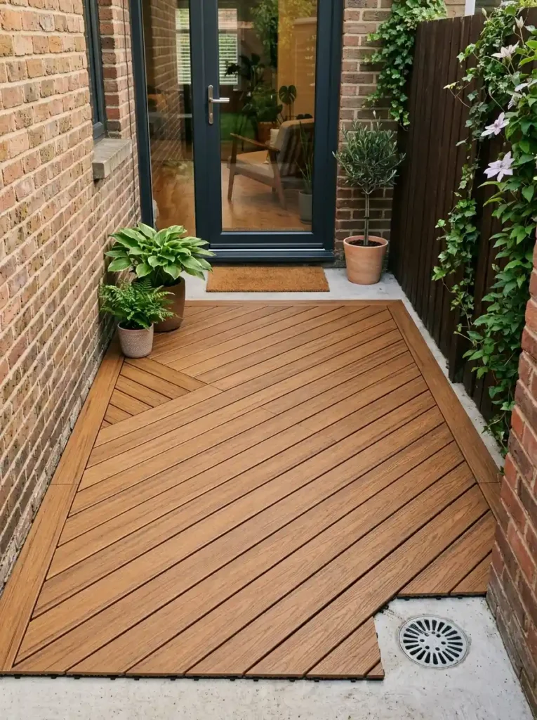 Lay Deck Tiles or Pavers on a Diagonal
