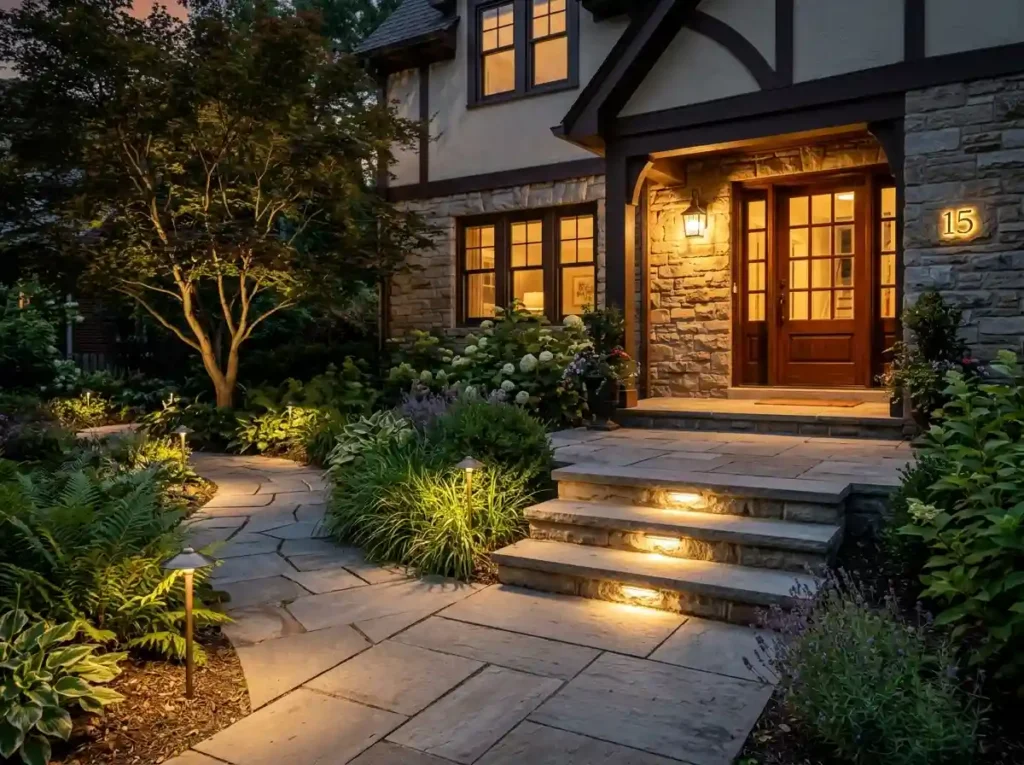 Light Steps and Paths for a Safer Entrance
