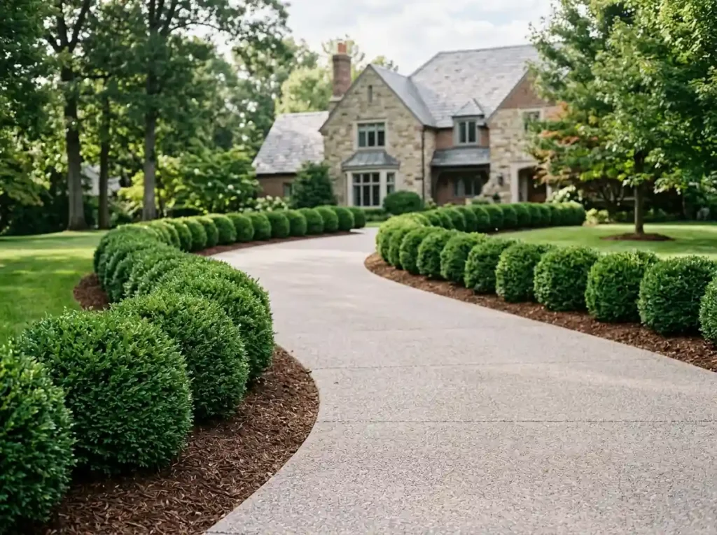 Line the Driveway With Compact Evergreen Shrubs