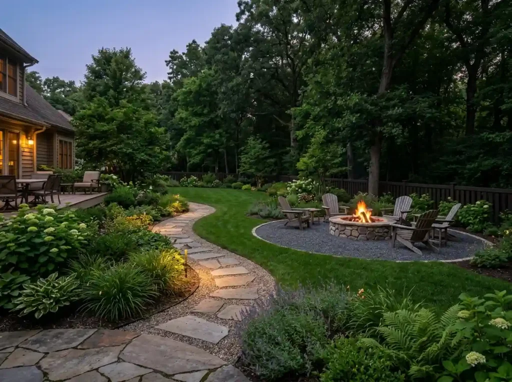 Make a Fire Pit a Destination at the Far End