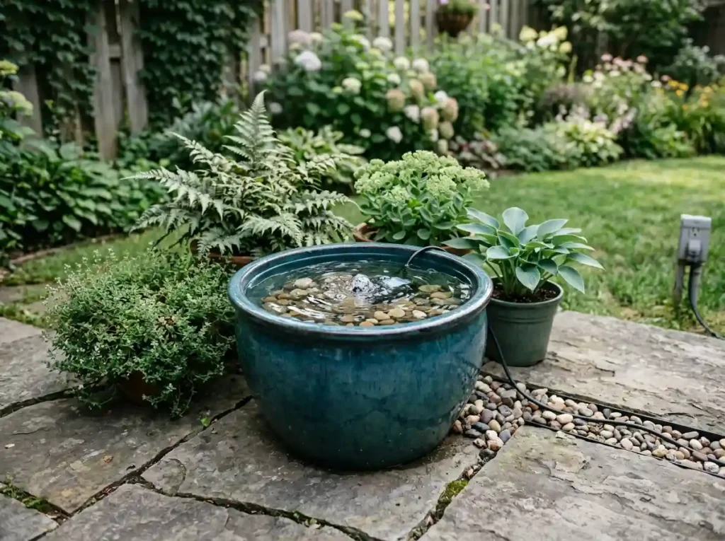 Make a Small Water Feature From a Container