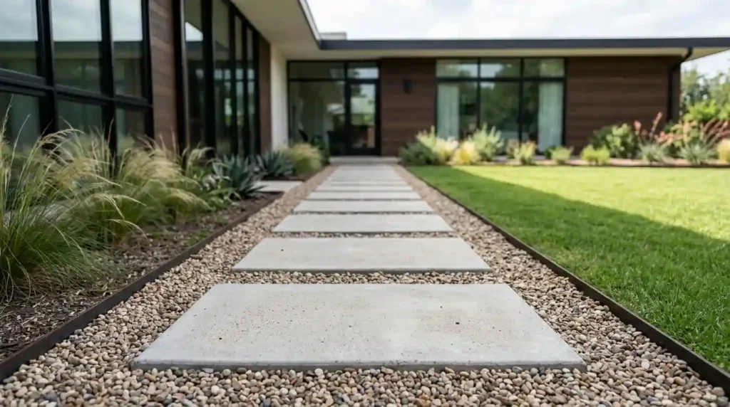 Place Large Stepping Pavers in Gravel
