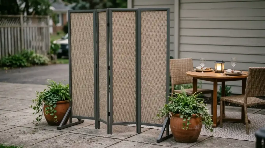 Place a Freestanding Folding Screen