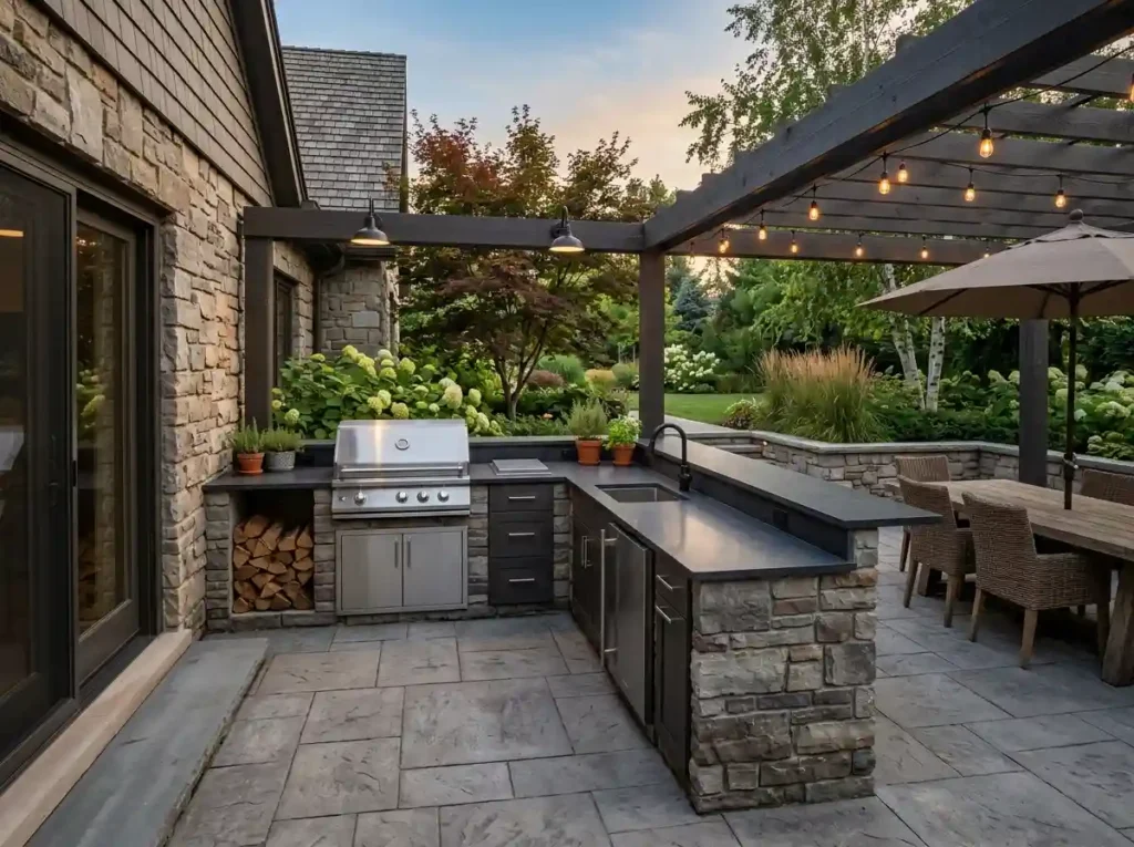 Place an Outdoor Kitchen Close to the House