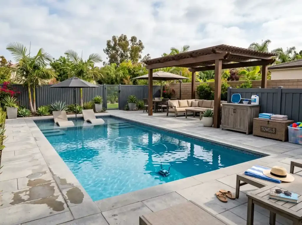 Plan a Pool Area for Swimming, Shade, and Rest