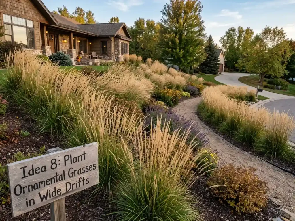 Plant Ornamental Grasses in Wide Drifts