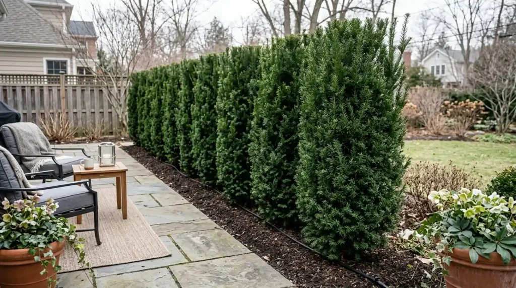 Plant a Narrow Evergreen Hedge