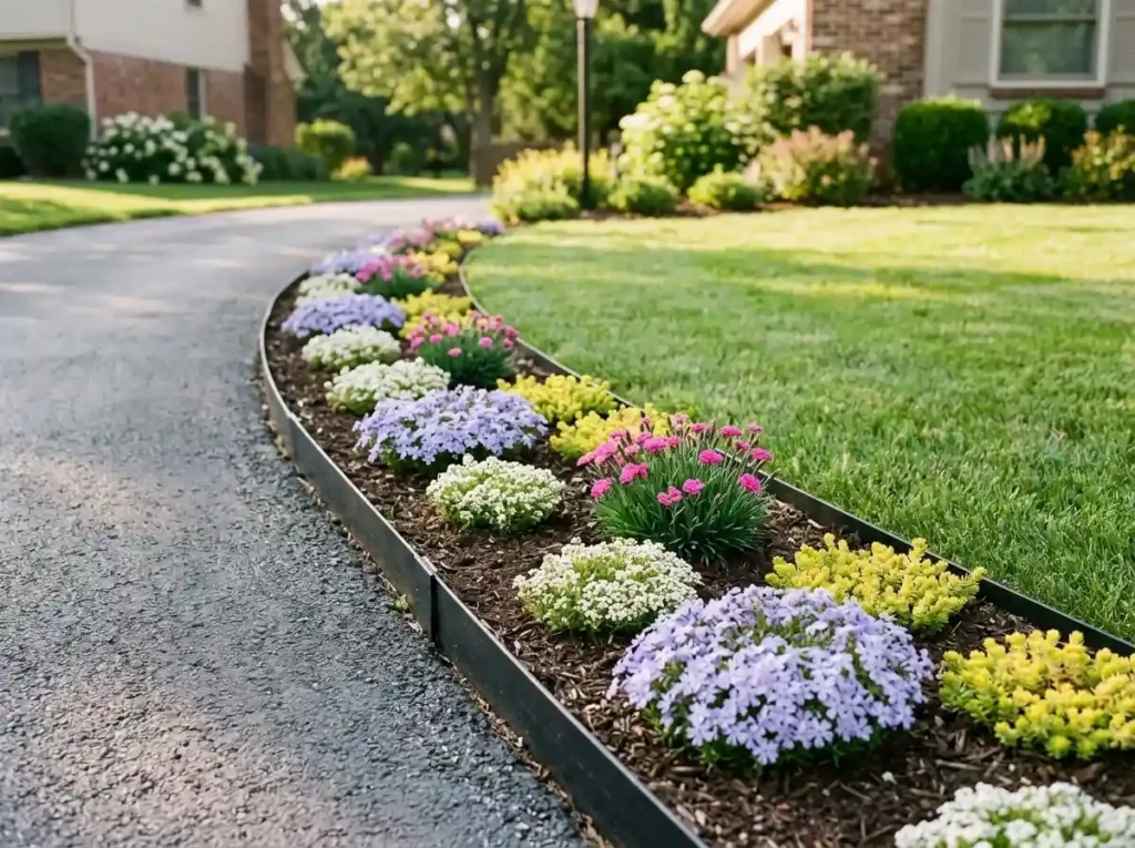 Plant a Narrow Strip of Low-Growing Flowers