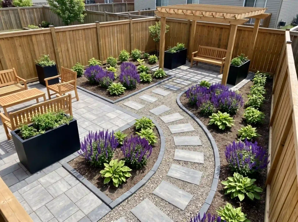 Repeat Materials to Make the Yard Feel Connected