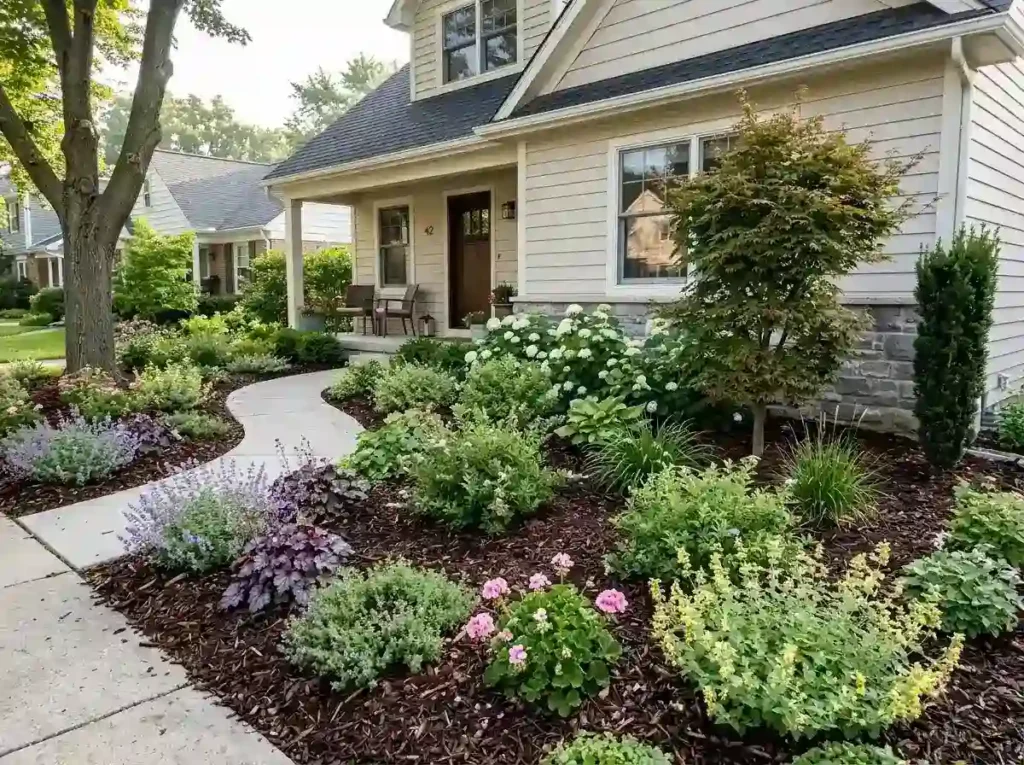 Replace the Lawn With Mulch and Layered Planting Beds
