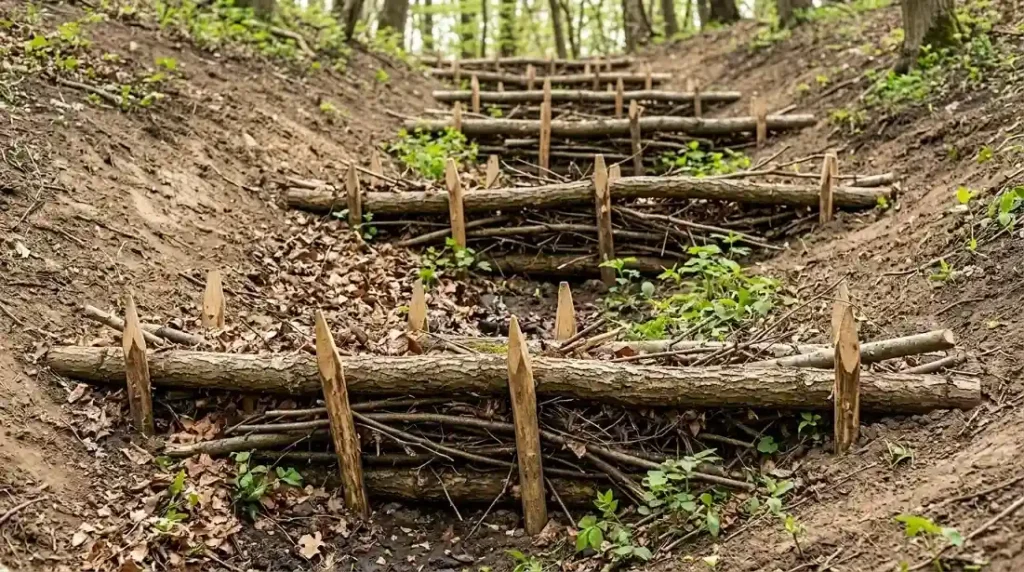 Reuse Branches to Make Low-Cost Log Wattles