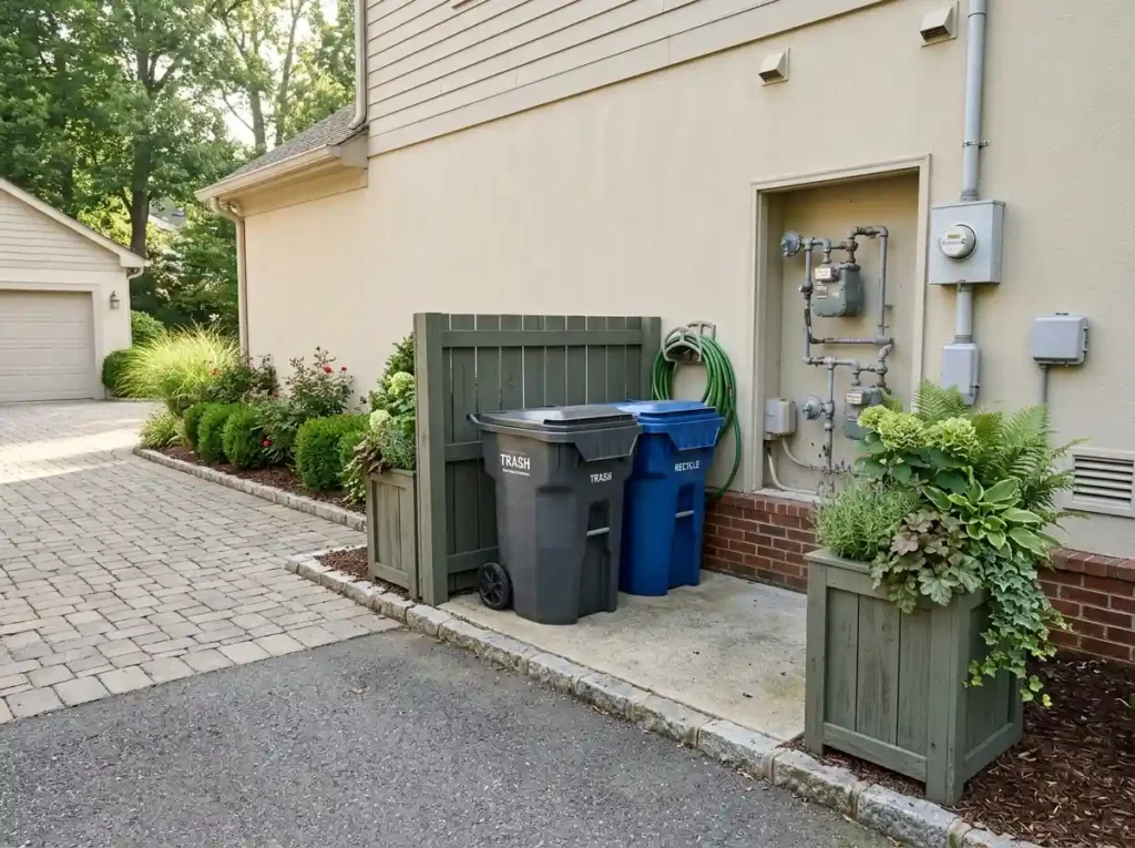 Screen Trash Bins and Utility Areas