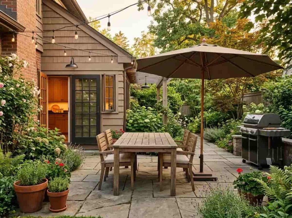 Set Up an Outdoor Dining Area Near the Kitchen