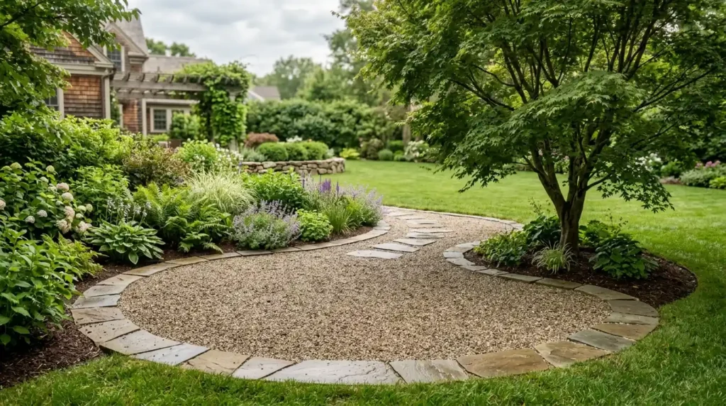 Shape a Curved Gravel Patio