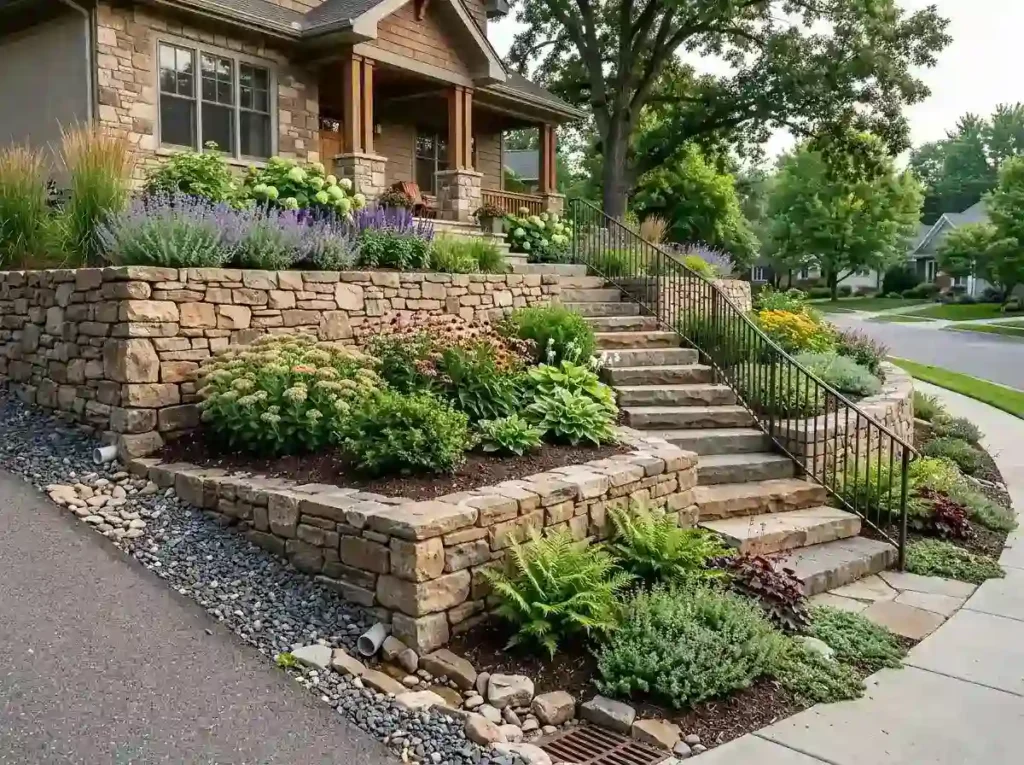 Terrace a Sloped Front Yard