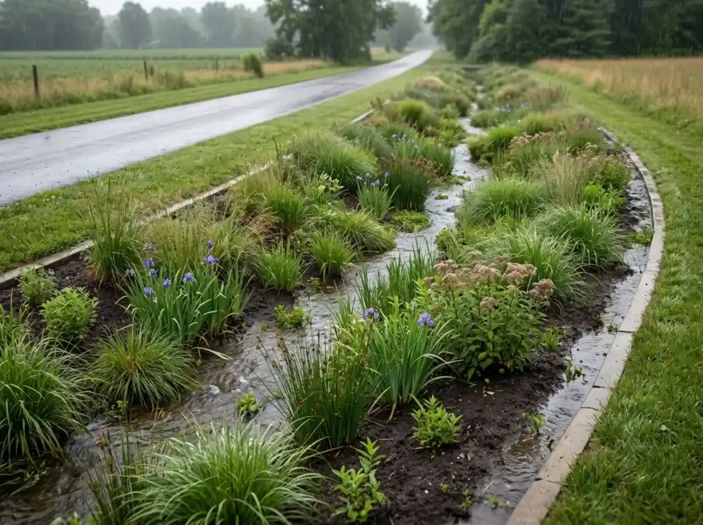 Turn Drainage Ditches Into Planted Swales