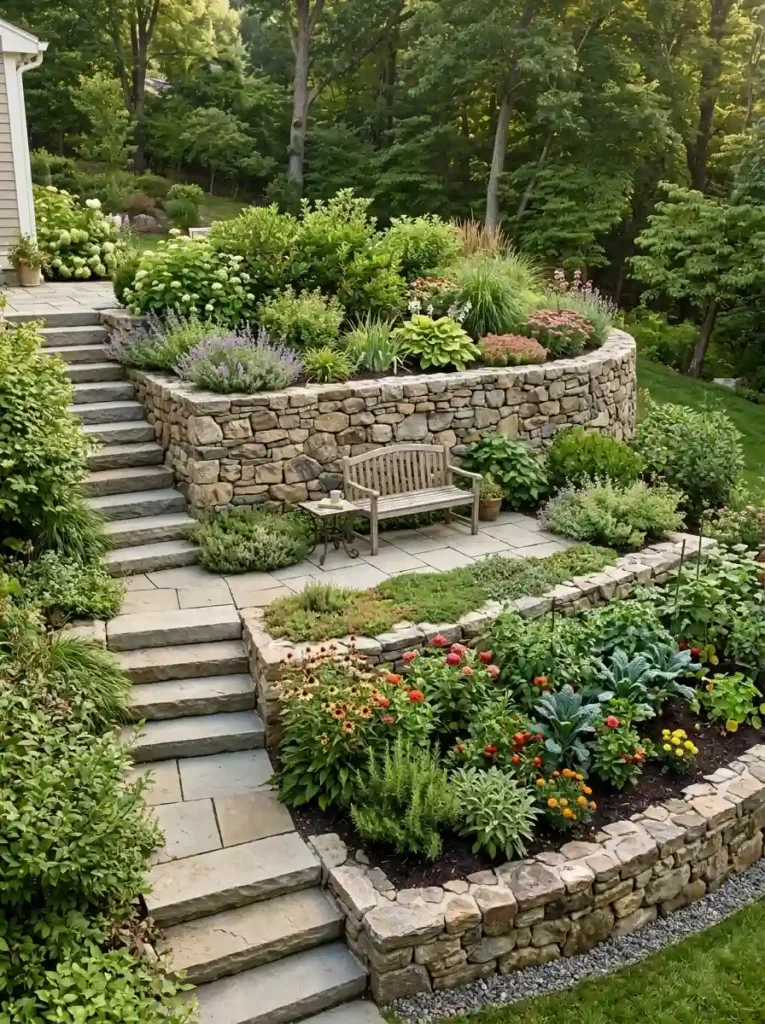 Turn One Steep Hill Into Useful Tiered Terraces