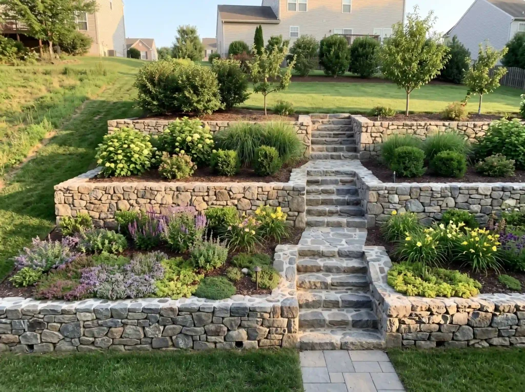 Turn a Sloped Yard Into Planted Levels