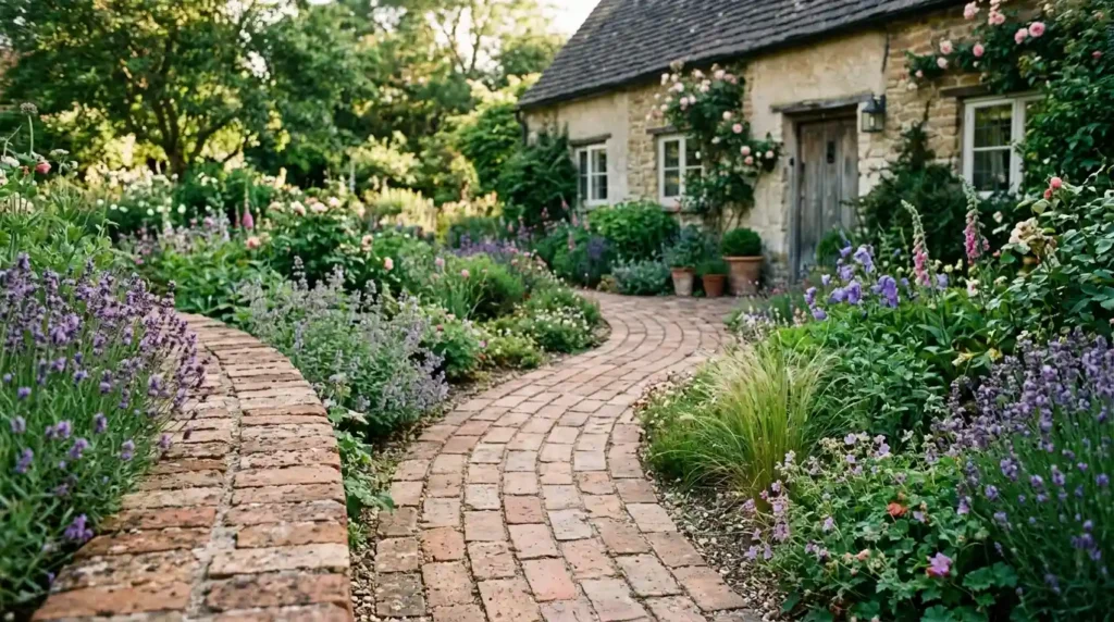 Use Brick Pavers for a Cottage-Style Garden Path