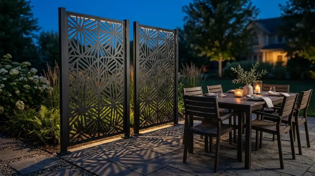 Use Decorative Metal Privacy Panels