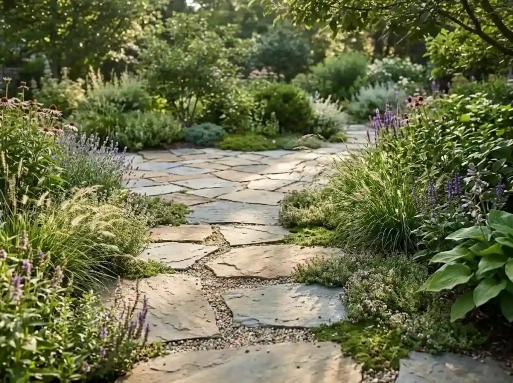 Use Flagstone for a Natural Garden Look