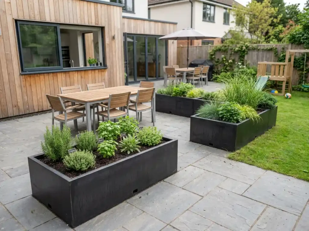 Use Geometric Raised Planters to Add Height