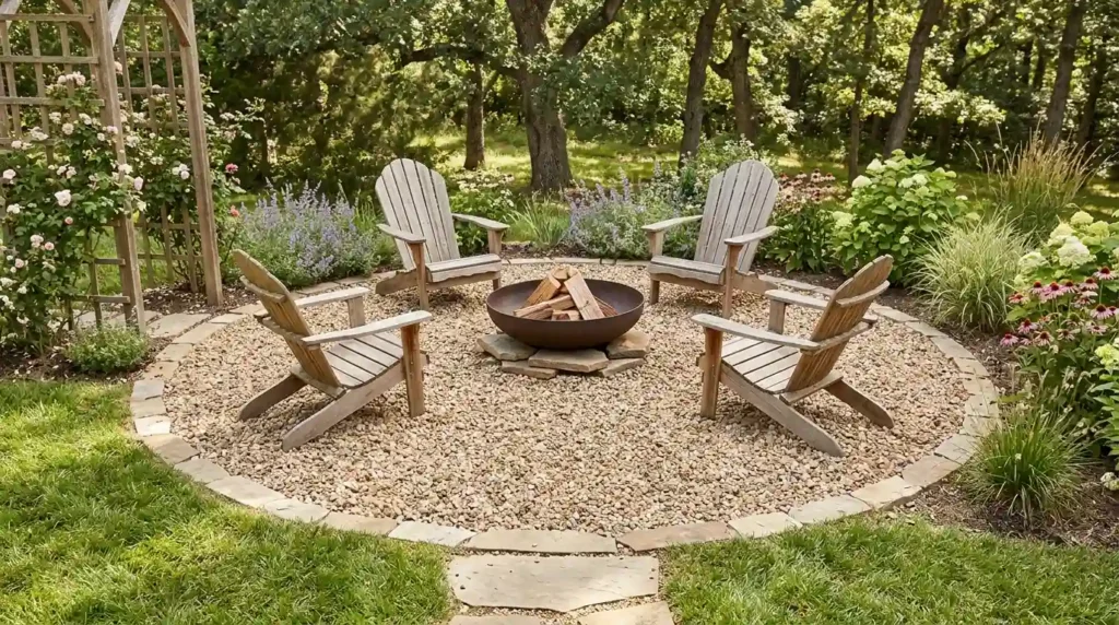 Use Gravel to Build a Fire Pit Patio on a Budget