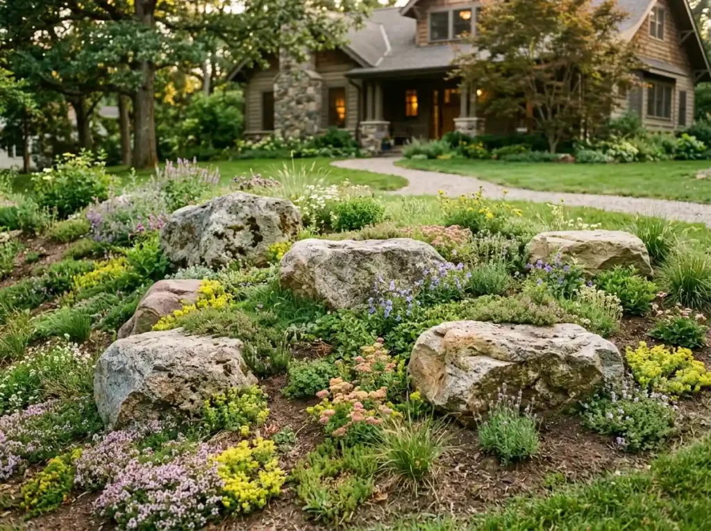 Use Large Boulders as Natural Slope Anchors