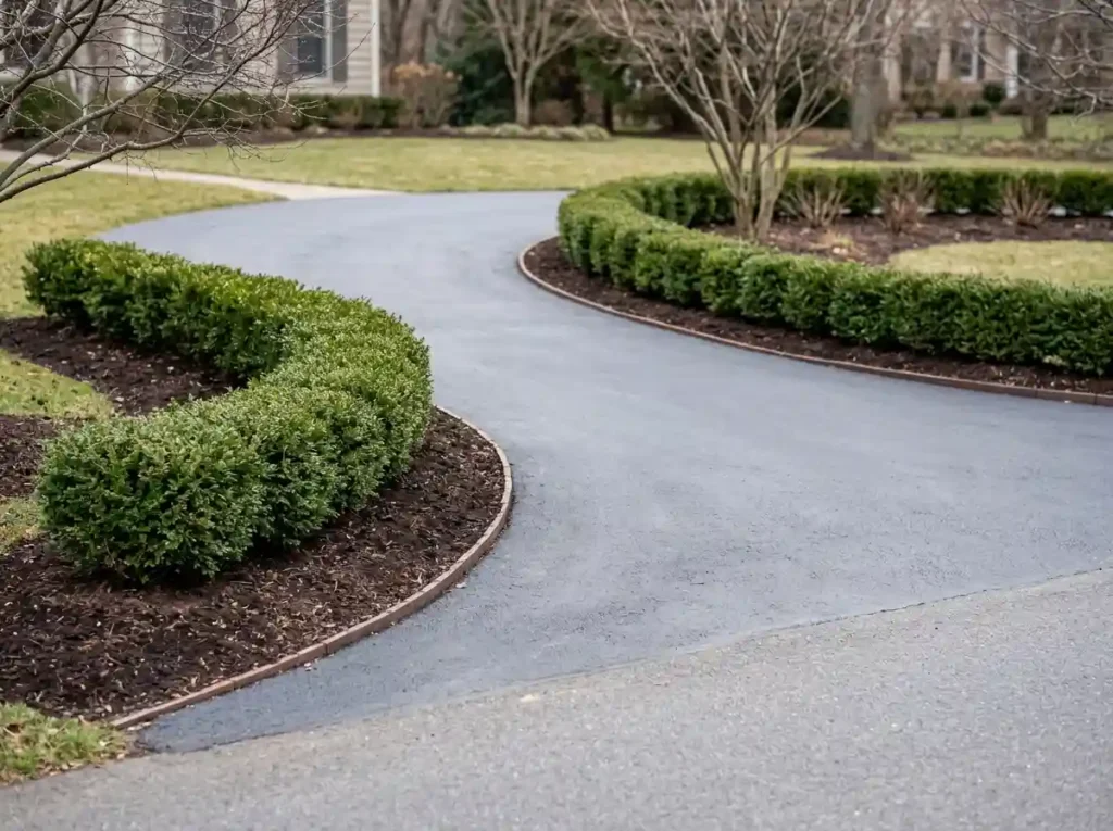 Use Low Hedges to Define the Driveway Opening