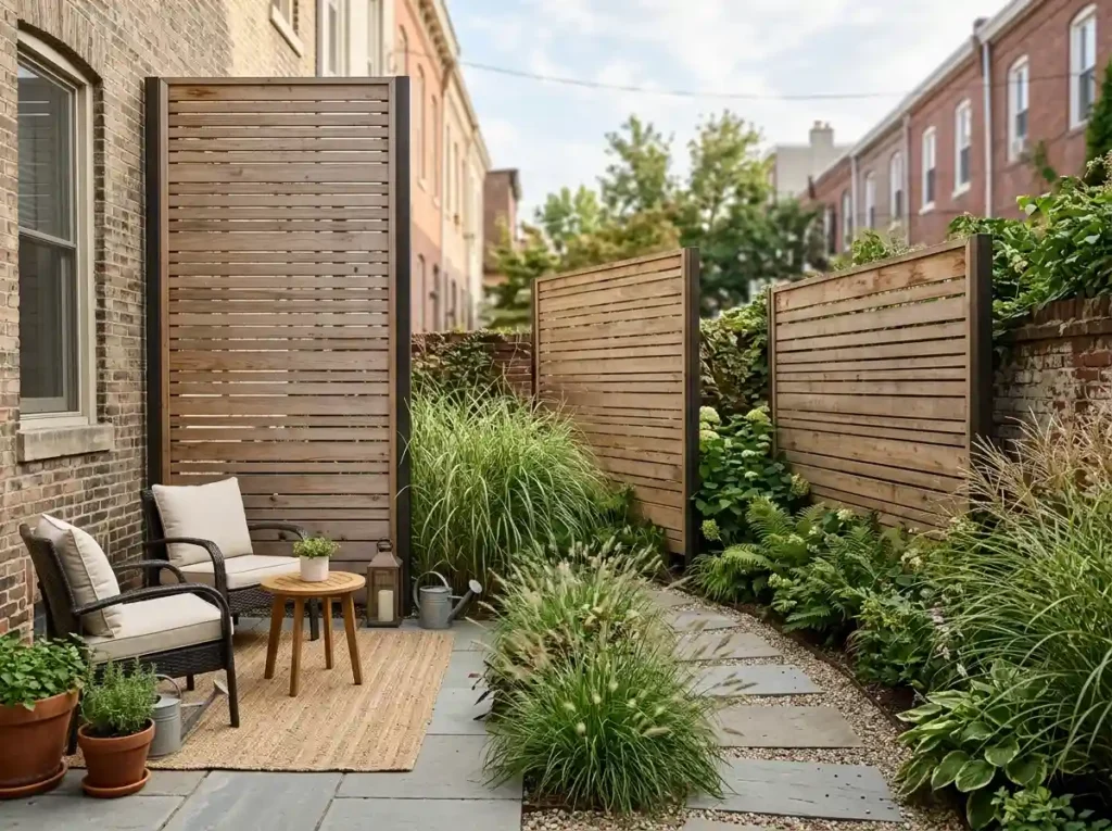 Use Staggered Privacy Panels in a Small Yard