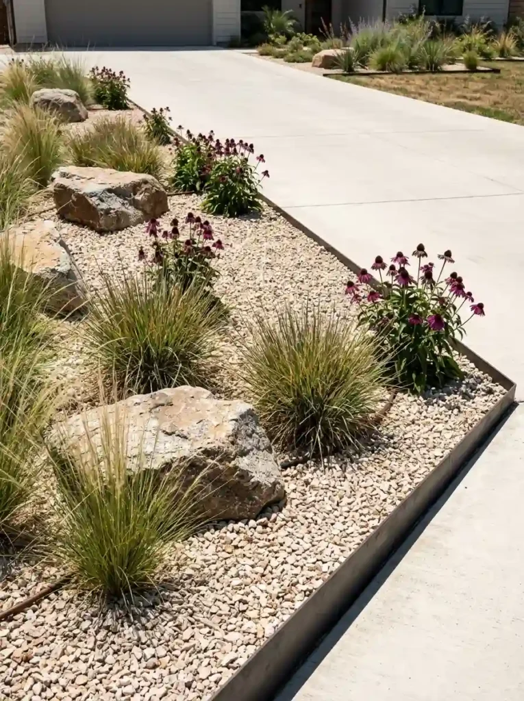 Use a Hardscape-First Xeriscape Border