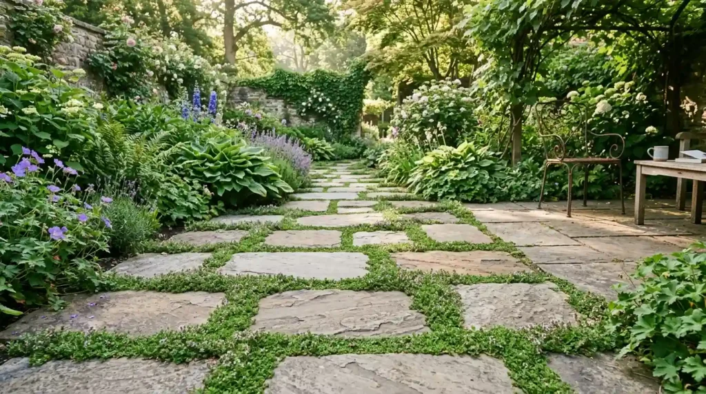 Grow Ground Cover Between Wide Pavers