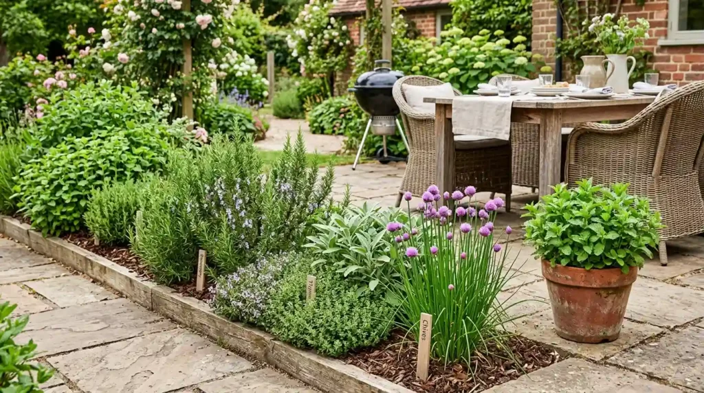 Plant Herbs Near the Outdoor Table