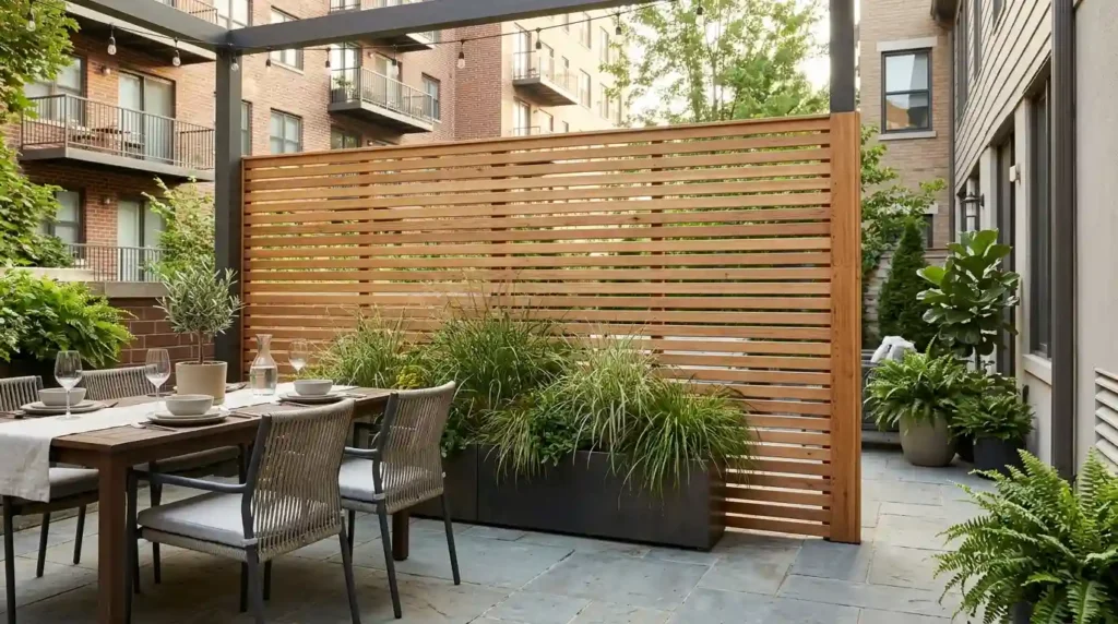 Block Neighboring Views with a Slatted Screen