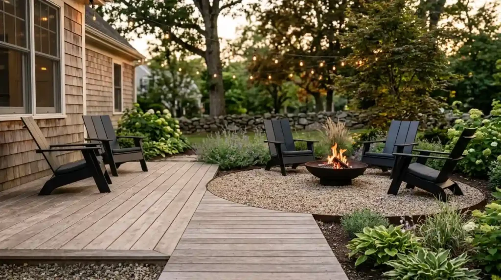 Join a Gravel Patio to a Wood Deck