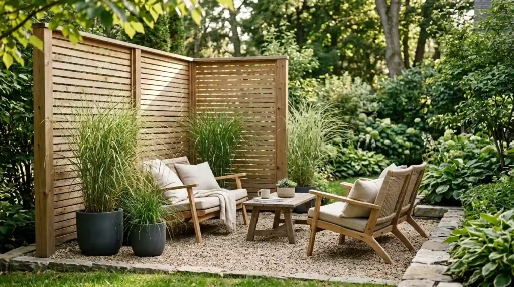Block Unwanted Views With Screens and Tall Plants