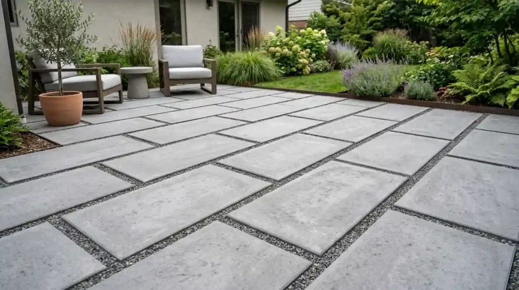 Place Large Concrete Pavers Over Gravel