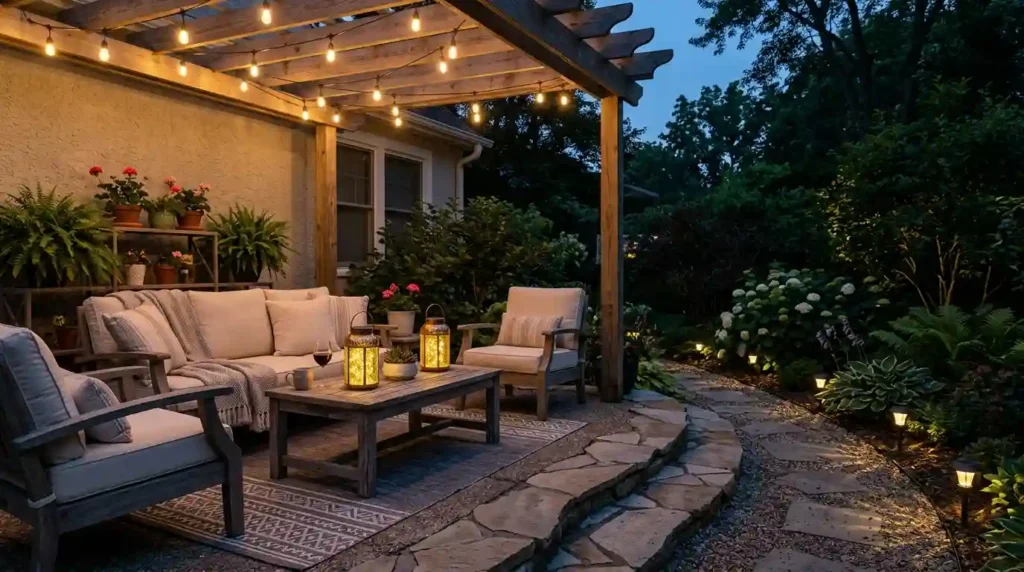 Add Solar and String Lights in Layers