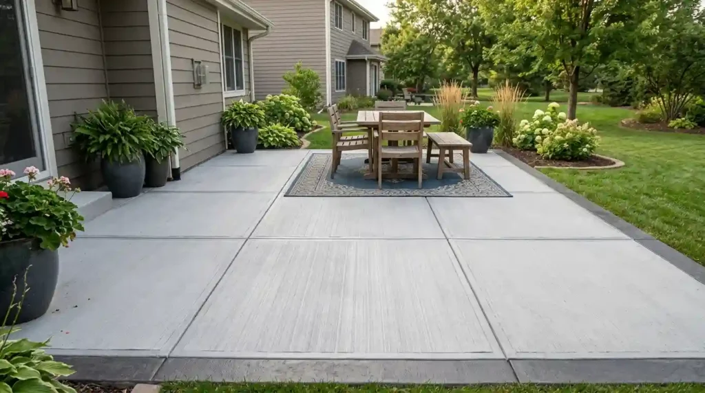 Broom-Finished Patio